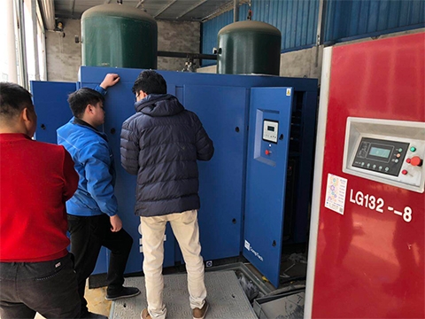 绵阳电子工厂红五环空压机